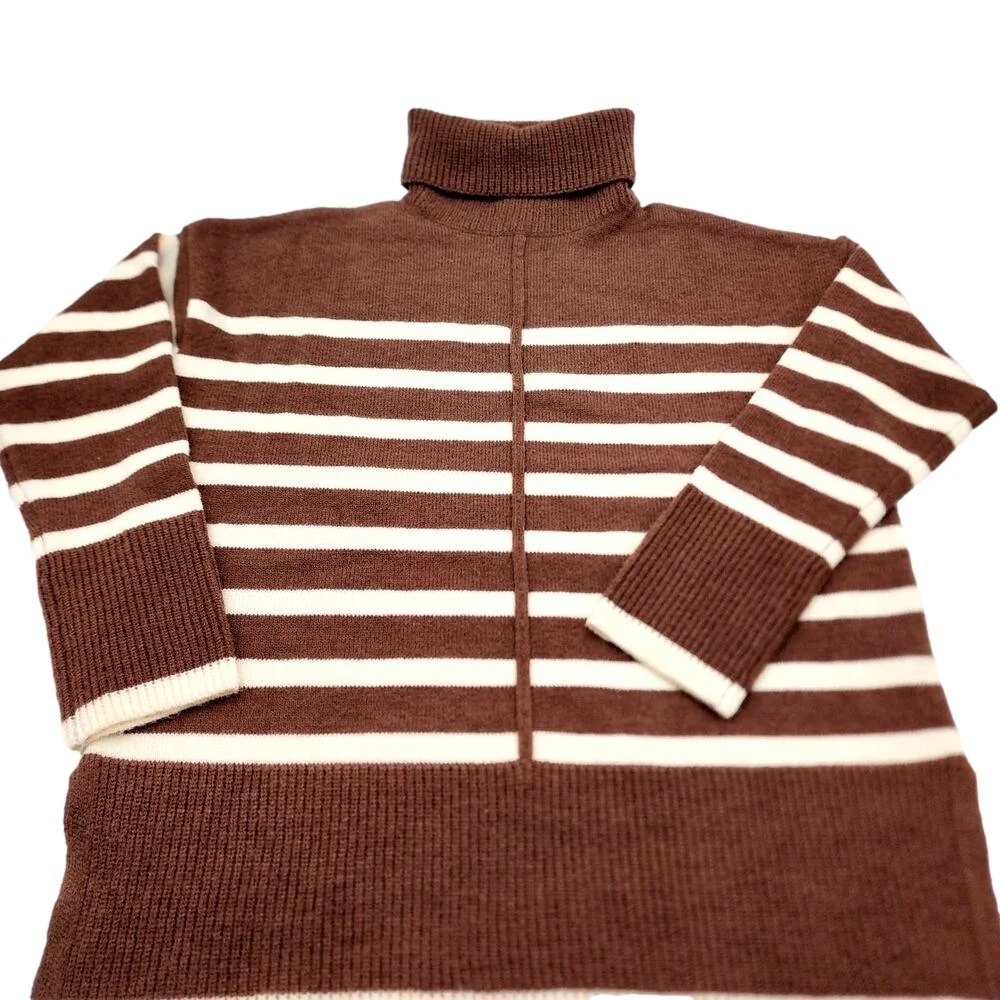 NWT Line & Dot Stripe Turtleneck Pullover Size XS - Picture 4 of 16